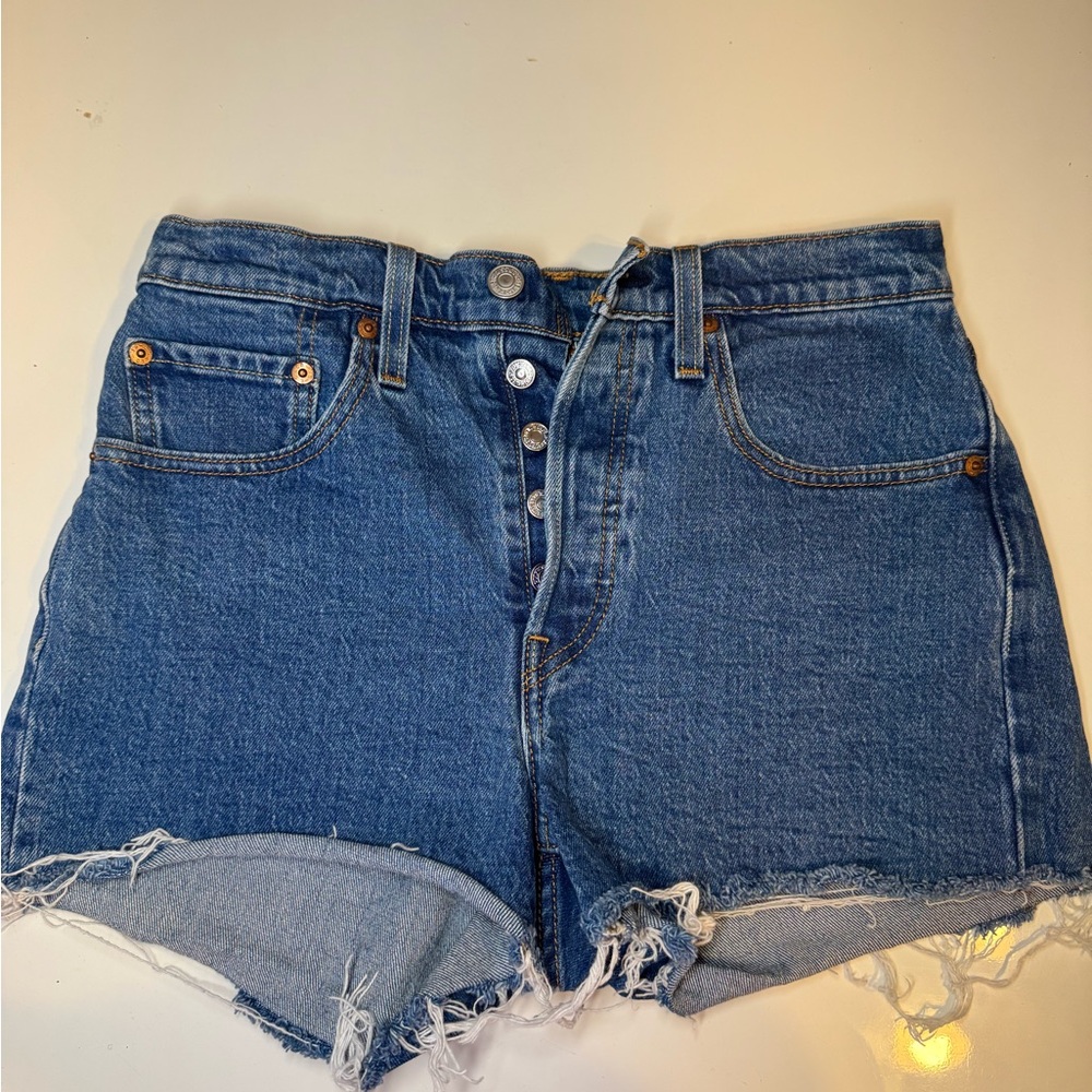 Levi's Blue Jean Shorts Distressed Cut-Off Style